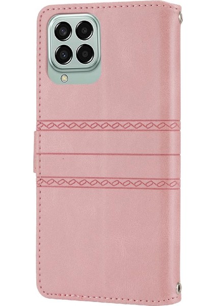 Samsung Galaxy M33 Manyetik Kapatma Pu Deri Cüzdan Kılıf Için Flip Case (Yurt Dışından)