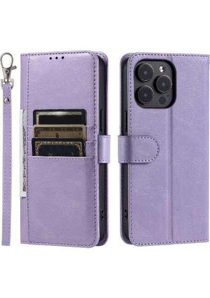 Iphone 12 Için Flip Case Pro Max Cüzdan Pu Deri 6 Kart Yuvaları Kickstand (Yurt Dışından)