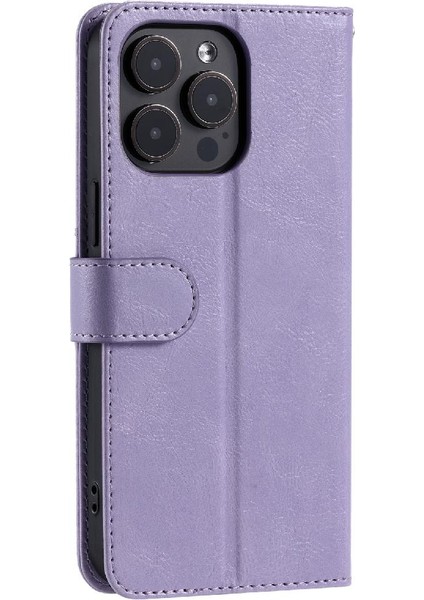 Iphone 12 Için Flip Case Pro Max Cüzdan Pu Deri 6 Kart Yuvaları Kickstand (Yurt Dışından)