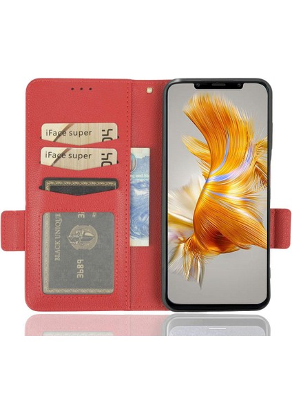 Huawei Mate 50 Pro Için Kılıf Pu Deri Kart Yuvaları Tutucu Yan Toka (Yurt Dışından)