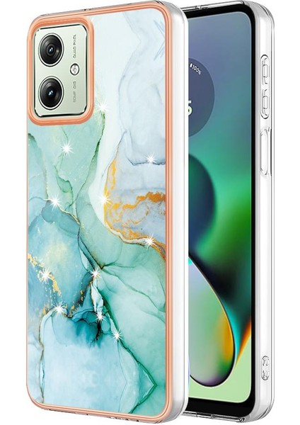 Motorola Moto G54 5g Yumuşak Tampon Ince Tpu Koruma Mermer (Yurt Dışından)