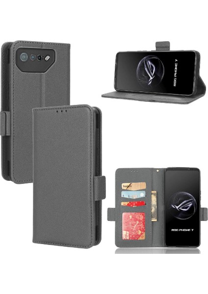 Asus Rog Telefon 7 Için Kılıf Yan Toka Cüzdan Kart Yuvaları Tutucu Manyetik Pu (Yurt Dışından)
