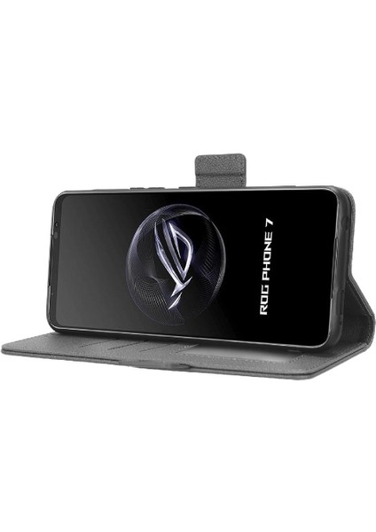 Asus Rog Telefon 7 Için Kılıf Yan Toka Cüzdan Kart Yuvaları Tutucu Manyetik Pu (Yurt Dışından)