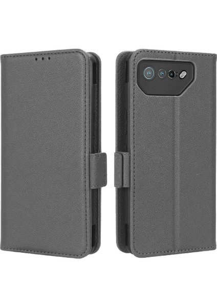 Asus Rog Telefon 7 Için Kılıf Yan Toka Cüzdan Kart Yuvaları Tutucu Manyetik Pu (Yurt Dışından)