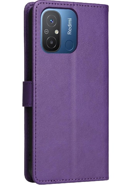 Kart Yuvası Iş ile Xiaomi Redmi 12C Klasik Düz Renk Için Flip Case (Yurt Dışından) fırsatları