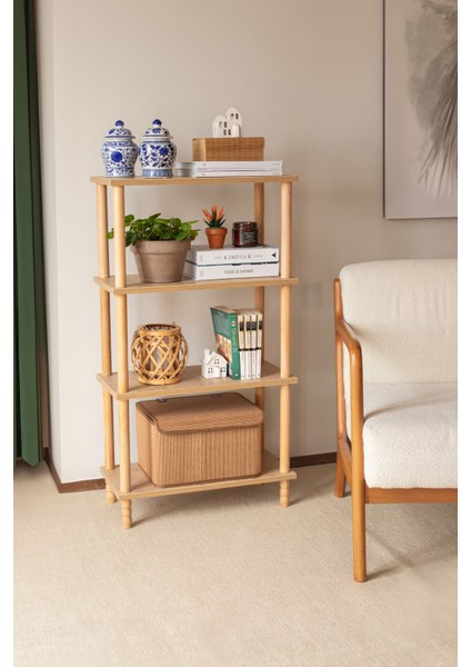 Concept 3 Raflı Organizer Balkon Banyo Kitaplık Mutfak Dolabı Ofis Düzenleyici Ahşap Nature fiyatları