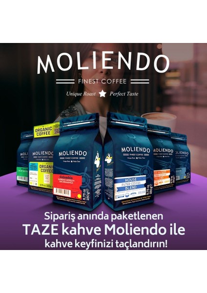 Moliendo Colombia Supremo Decaf  (Kafeinsiz) Yöresel Kahve (Öğütülmüş Filtre Kahve) 250 g