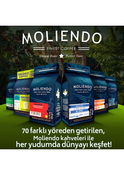 Moliendo Colombia Supremo Decaf  (Kafeinsiz) Yöresel Kahve (Öğütülmüş Filtre Kahve) 250 g