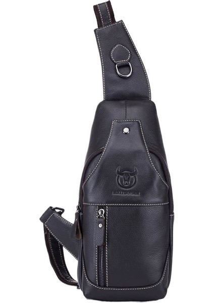 Erkek Omuz Crossbody Çanta Birinci Katman Sığır Derisi Ön Omuz Çantası (Yurt Dışından)