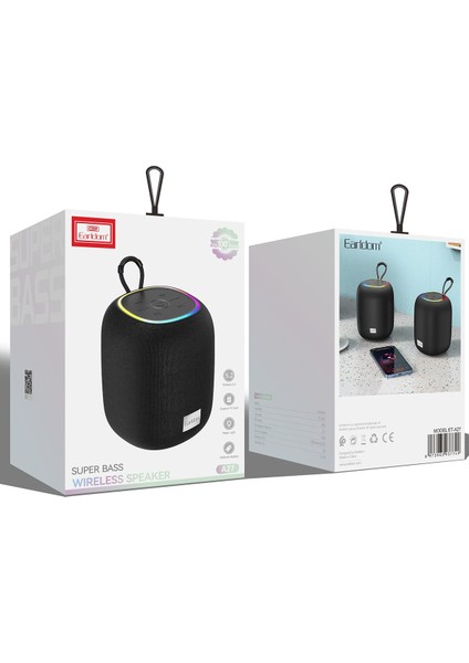 A27 Rgb Işıklı Süper Baslı Bluetooth Kablosuz Hoparlör - Siyah 377077