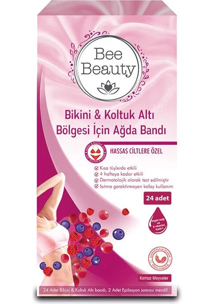 Bee Beauty Bikini Koltuk Altı Ağda Bandı Inatçı Sık 24'lü