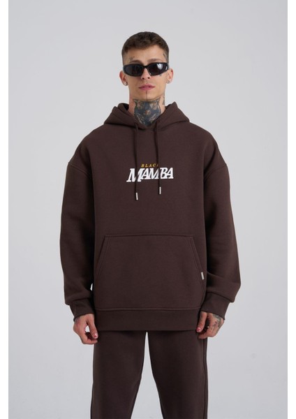 Erkek Oversize Kahverengi Sweatshirt