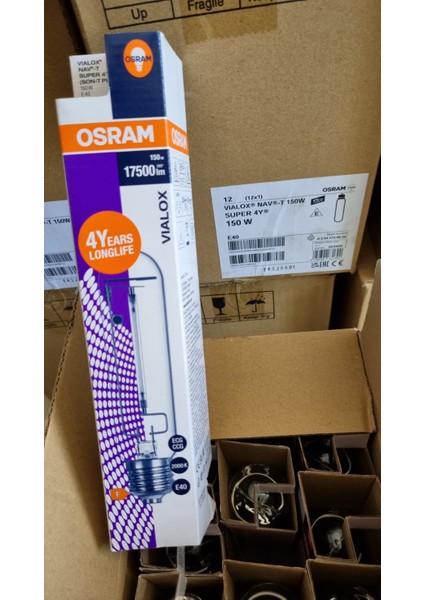 150W Nav-T Vıalox Super 4y Sodyum Halide Ampul Osram E40 2000K(SARI )