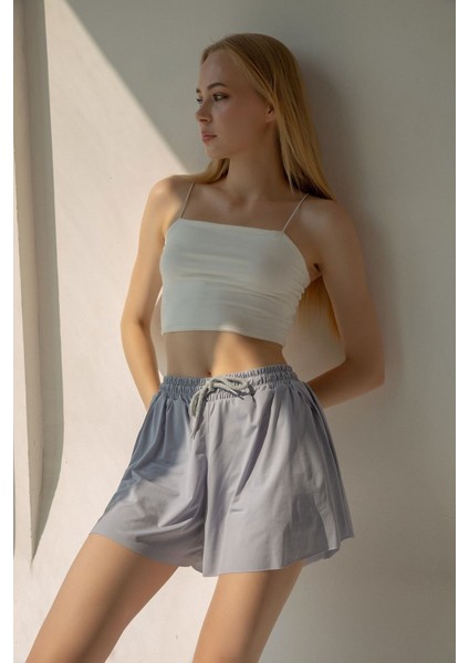 Bol Kesim Taytlı Spor Şort modelleri