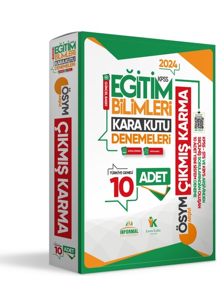 İnformal Yayınları 2024 KPSS Eğitim Bilimleri Ösym Çıkmış Soru Karma Kara Kutu Türkiye Geneli Çözümlü 10'lu Paket Deneme