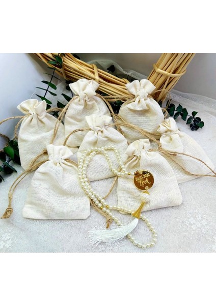 30 Adet Incili Tesbih ve Kese Kombin Bebek Mevlüt Lik fiyatları