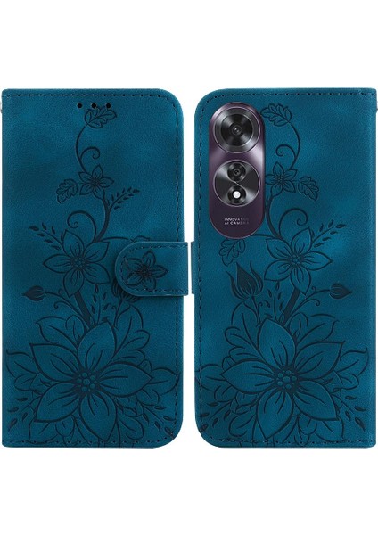 Oppo A60 4g Cüzdan Için Flip Case Kickstand Kart Tutucu Manyetik Kabartmalı (Yurt Dışından)