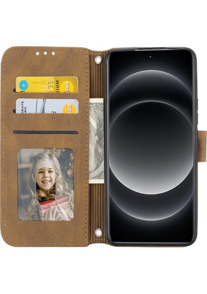 Xiaomi 14 Için Flip Case Ultra Pu Deri Cüzdan Kılıf Kickstand Manyetik (Yurt Dışından)