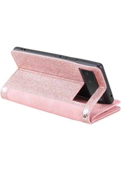 Google Piksel 6 Kickstand 9 Kart Yuvaları Cüzdan Kordon Pu Için Flip Case (Yurt Dışından)