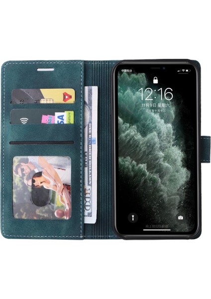 Iphone 11 Için Flip Case Pro Cüzdan Kapak Kapak Darbeye Deri Kılıf (Yurt Dışından)