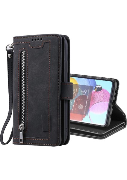 Samsung Galaxy A71 4g 9 Kart Yuvaları Pu Deri Kordon Için Flip Case (Yurt Dışından)