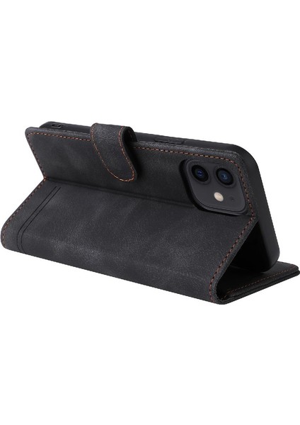 Iphone 11 Için Flip Case Cüzdan Darbeye Basit Iş Deri Kılıf (Yurt Dışından)