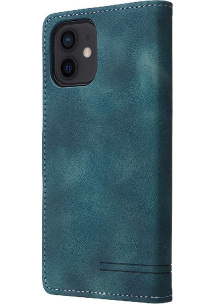 Iphone 12 Için Flip Case Basit Iş Cüzdan Deri Kılıf Darbeye (Yurt Dışından)