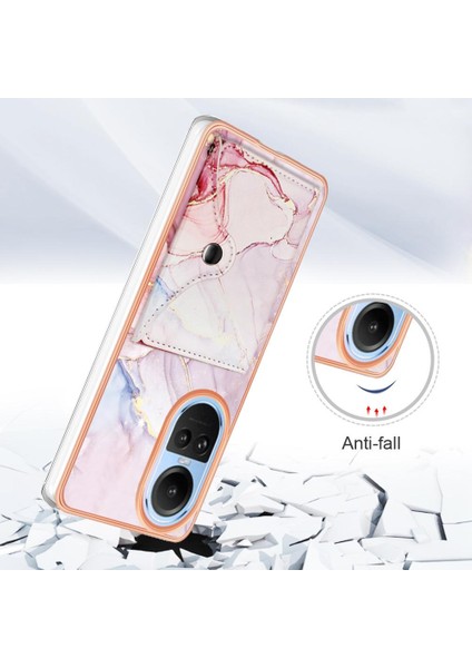 Oppo Oppo 10 5g Ince Cüzdan Mermer Yumuşak Tpu Tampon Kart Yuvaları Için Kılıf (Yurt Dışından)
