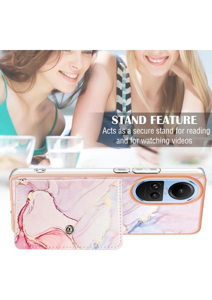 Oppo Oppo 10 5g Ince Cüzdan Mermer Yumuşak Tpu Tampon Kart Yuvaları Için Kılıf (Yurt Dışından)