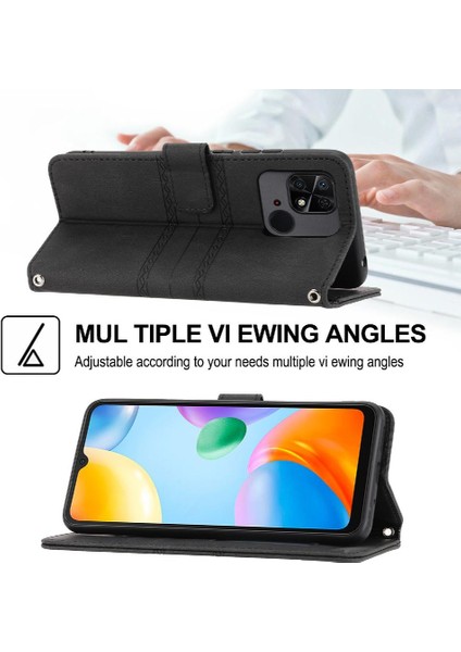 YH Market Xiaomi Redmi 10C Kickstand Manyetik Kapatma Darbeye Vaka Için Flip Case (Yurt Dışından)