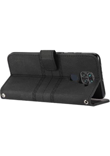 Xiaomi Redmi Not 9 Için Flip Case 4g Cüzdan Kılıf Kickstand Pu Deri (Yurt Dışından)