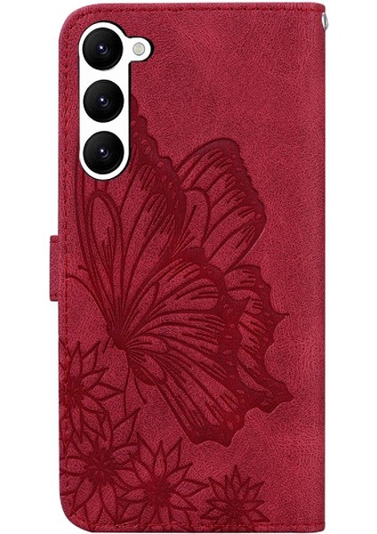 Samsung Galaxy S22 Artı Elmas ile Büyük Kelebek Flip Case (Yurt Dışından)