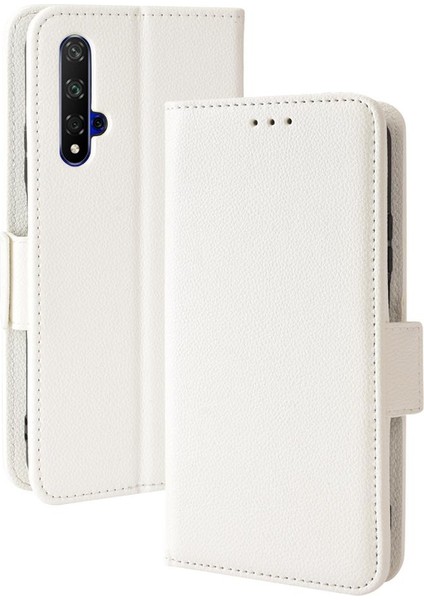 Huawei Nova 5t Manyetik Kart Yuvaları Için Kılıf Tutucu Yan Toka Cüzdan Pu (Yurt Dışından)