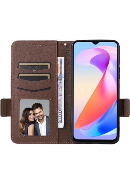 Onur Için Kılıf X6A 4g Pu Deri Kart Yuvaları Tutucu Yan Toka Manyetik (Yurt Dışından)