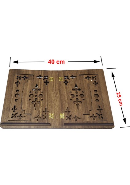 Kahverengi Kelebek Masaüstü Ahşap Rahle Katlanabilir Kanatlı Kademeli (25X40) Okuma Rahlesi- Lazerr modelleri