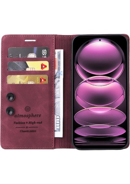 Xiaomi Redmi Not 12 Pro 5g Için Flip Case Basit Iş Cüzdan Deri (Yurt Dışından) indirimleri