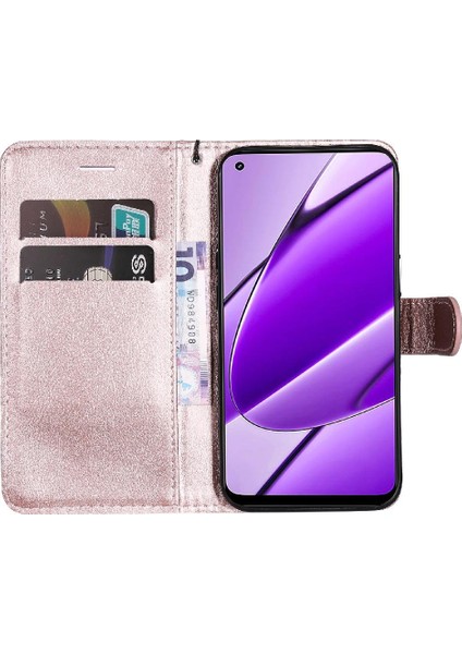 Realme 11 Için Flip Case 4g Klasik Düz Renk ile Yüksek Kaliteli Deri (Yurt Dışından)