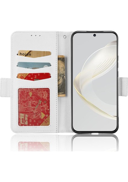 Huawei Nova 11 Için Kılıf Yan Toka Manyetik Cüzdan Kart Yuvaları Tutucu Pu (Yurt Dışından)