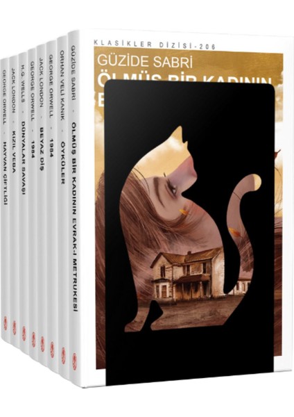 Kedi Figürlü Metal Kitap Tutucu, Siyah Renkli, Şık ve Dayanıklı Tasarım