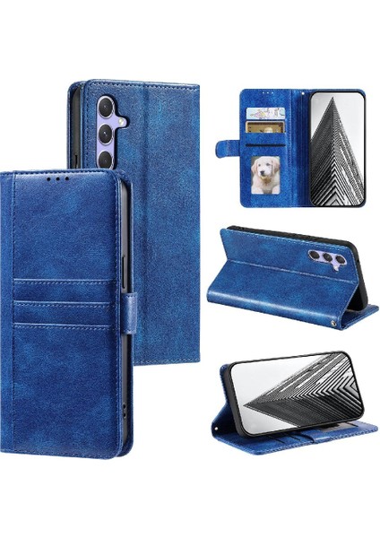 Samsung Galaxy S24 Artı 6 Kart Yuvaları Kickstand Pu Deri Için Flip Case (Yurt Dışından)