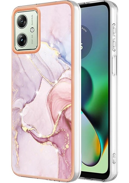 Motorola Moto G54 5g Yumuşak Tampon Ince Tpu Koruma Mermer (Yurt Dışından)