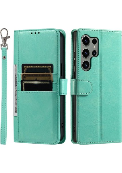 Samsung Galaxy S24 Için Flip Case Ultra Kickstand 6 Kart Yuvaları Cüzdan Pu (Yurt Dışından)