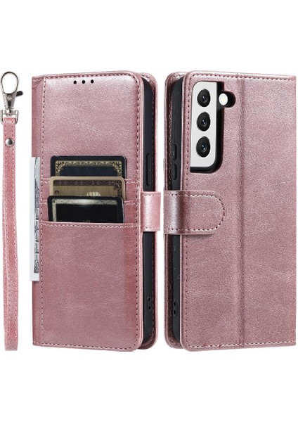 Samsung Galaxy S22 Kickstand 6 Kart Yuvaları Için Flip Case Pu Deri Cüzdan (Yurt Dışından)