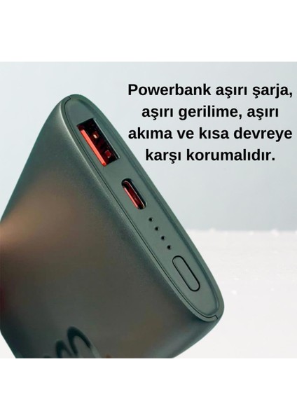 Hc Süper Hızlı 22.5W 10.000MAH Powerbank, Akım ve Isı Korumalı, Telefon, Tablet Powerbank