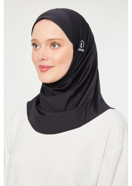 Kadın Tesettür Hijab Spor Şal Siyah