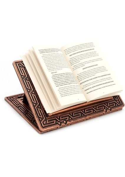 Ahşap Kamer Iki Kademeli Masaüstü Rahle - Bakır Eskitme Kahverengi modelleri