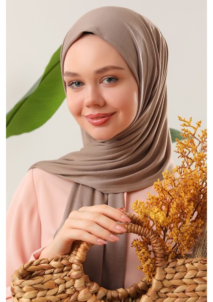 Tesettür Penye Şal Bej