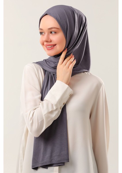 Tesettür Penye Şal Füme