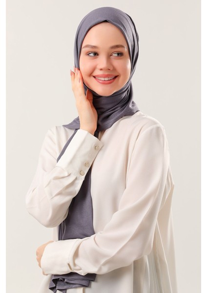 Tesettür Penye Şal Füme modelleri