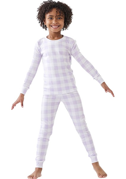 Pötikareli Kız Çocuk Organik Pijama Takımı